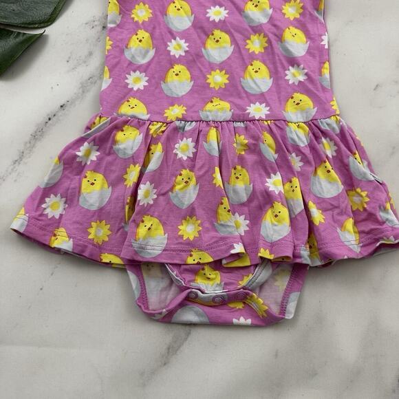 Little Bum Bums Infant Girls Bodysuit Size 12-18 Month Pink Hatching Chicks - Picture 3 of 7